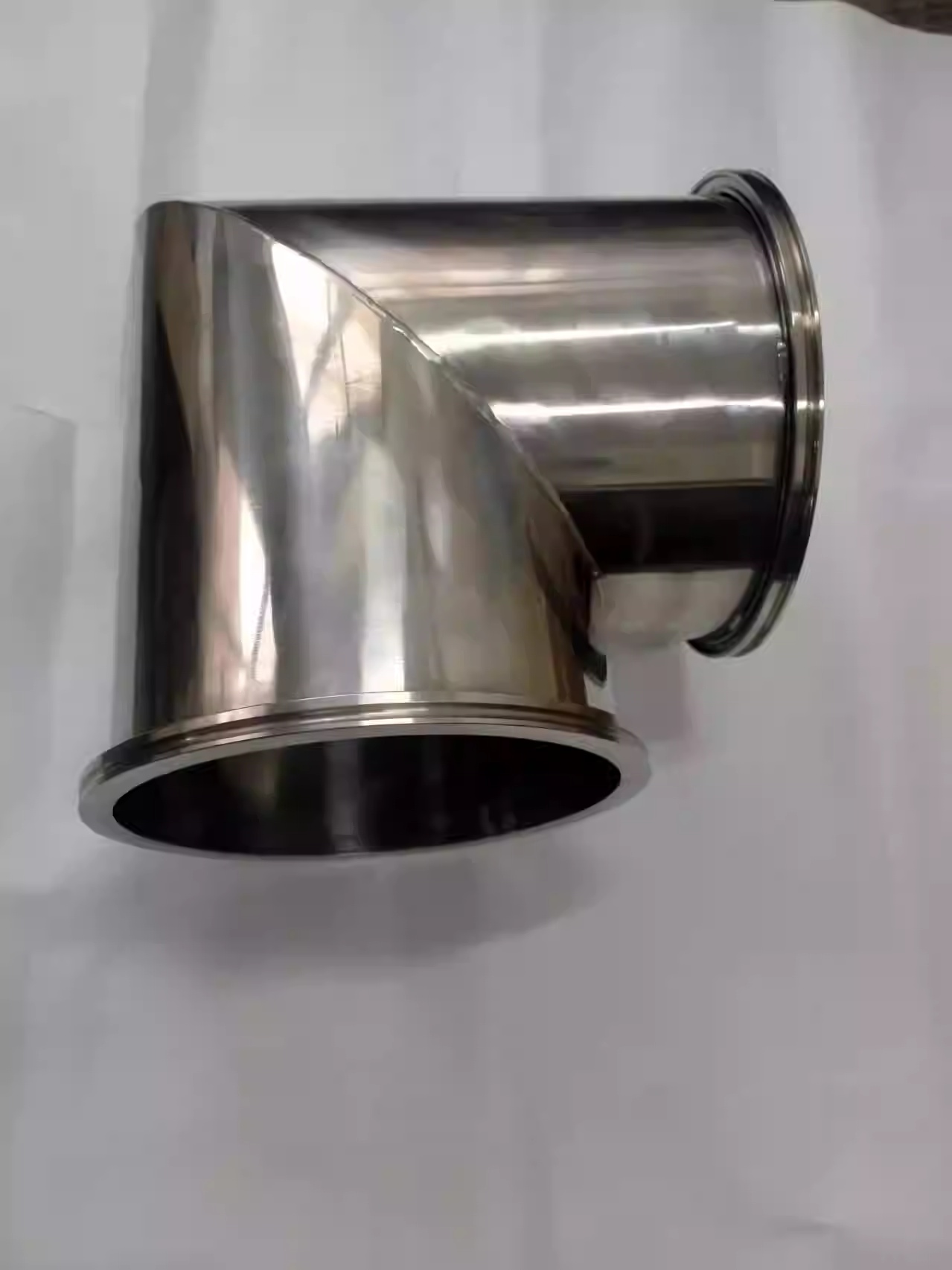 Non-standard customized ISO vacuum stainless steel 316L304 90° flange vertical angle elbow pipe connector